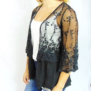 Black Lace Cardigan